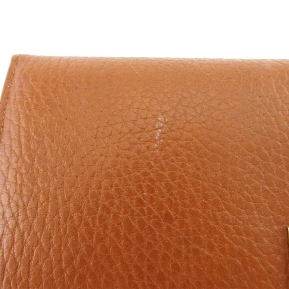 Celine Long Wallet Logo Plate Leather Authentic USED - Picture 9 of 11